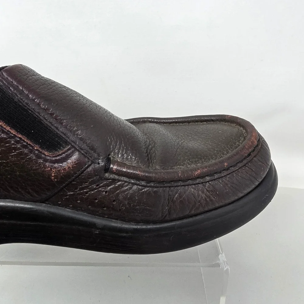 SAS Slip On Loafers Mens 9 M Soft Step Tripad Comfort Brown Leather Shoes Fair
